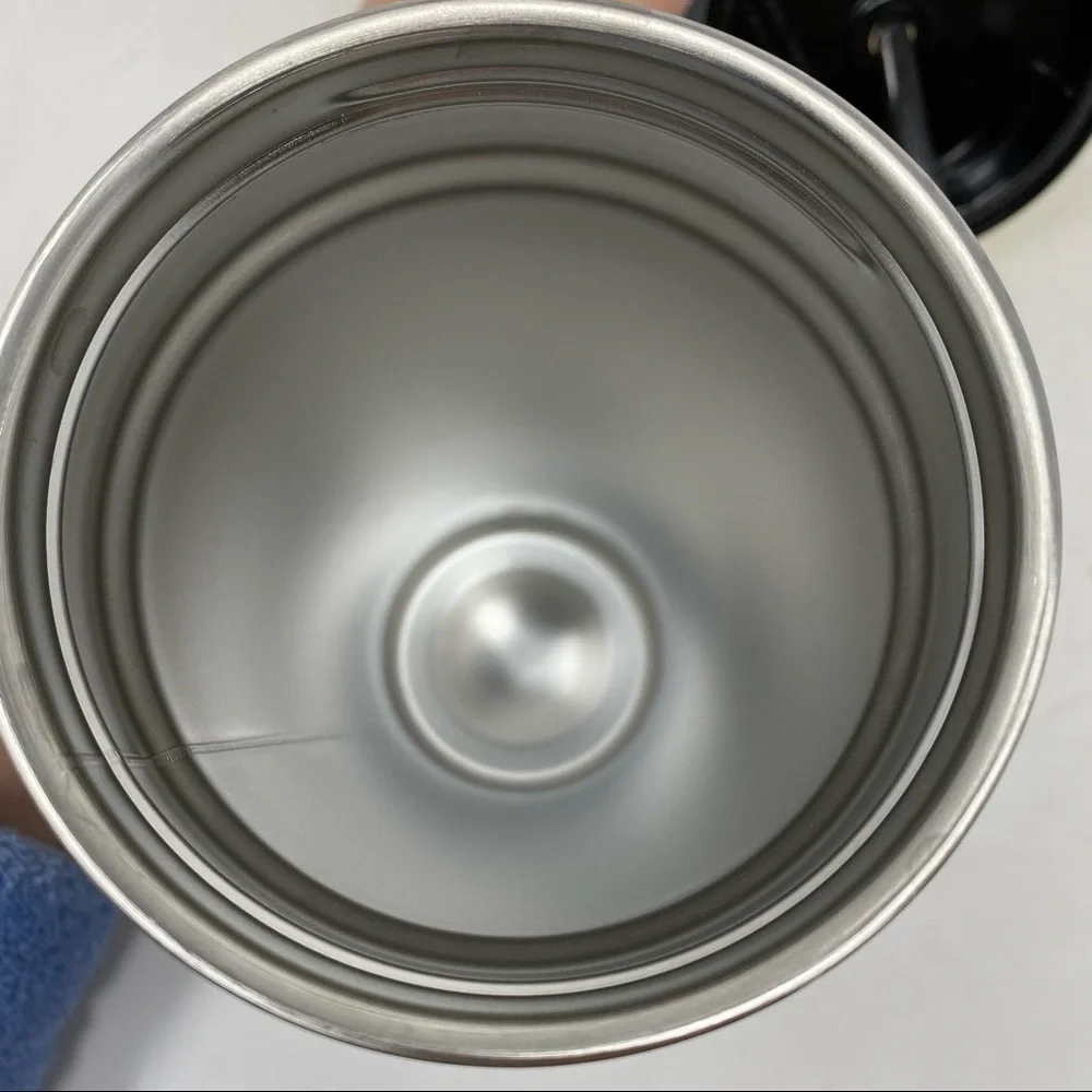 Starbucks metal iced coffee cup with lid and metal straw